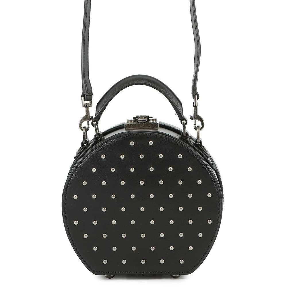 Saint Laurent Paris Handbag Mika Studded Leather Black Bag